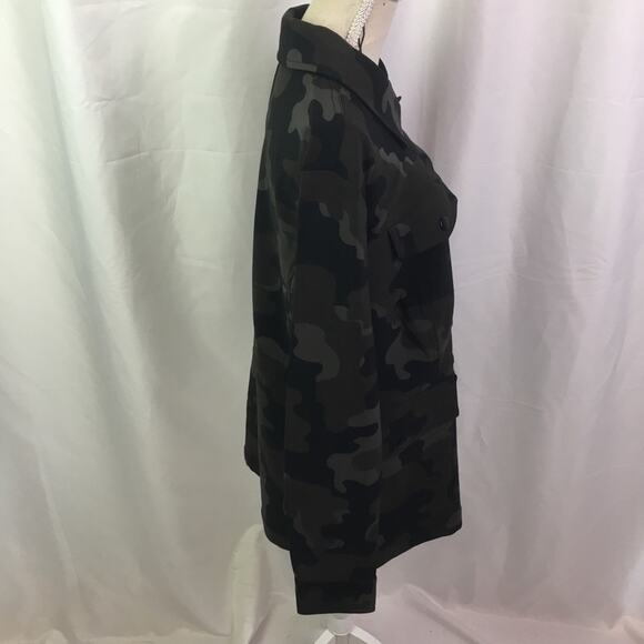 G.I.L.I. Camo Printed Anorak Jacket Black Brown XS - Picture 4 of 15